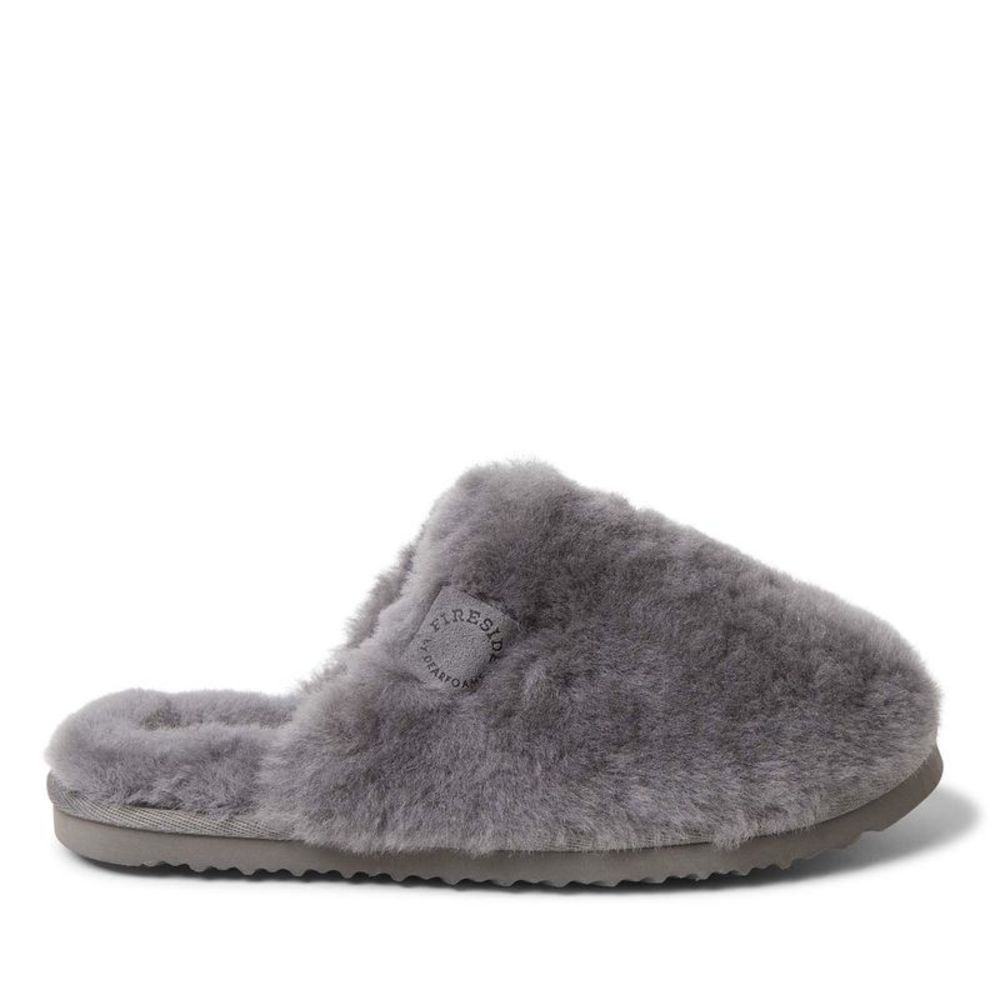 Fireside By Dearfoams Women's Shelly Beach Genuine Shearling Fuzzy Scuff Slipper - Picture 3 of 6